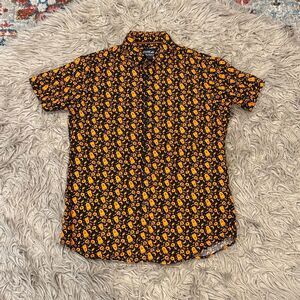 Monument Halloween Mens Small Spooky Button Up Shirt